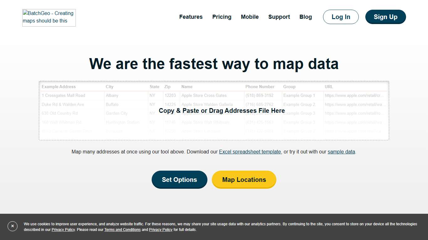 BatchGeo: Make a map from your data
