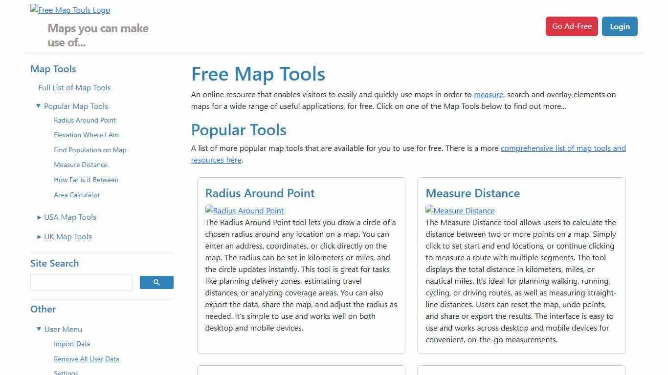 Free Map Tools