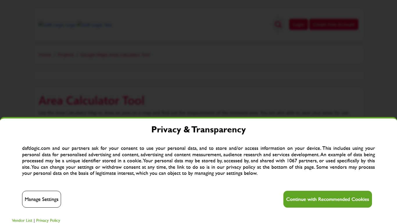 Map Area Calculator Tool